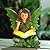 Ovewios Fairy Garden Statues Outdoor Decor, Solar Fairy Lights Outdoor Lawn Ornaments Resin Sculptures Fairies Garden Decor for Outside Yard Art Patio Porch, Gifts for Women Mom