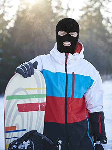 Image of PROBEROS Full Face Ski Mask for Men Women, Knitted Balaclava Ski Mask Thermal Balaclava for Winter Outdoor Sports Ski Bike