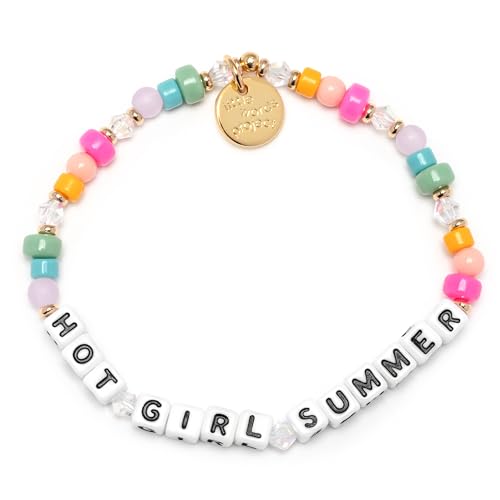 Hot Girl Summer Bracelet, The Original Word Bracelet, Made with Colorful Beads and Plated Brass Hardware, Handcrafted Design & Positive Message, Size ML2