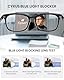 Cyxus Blaulichtfilter Brille Herren/Damen, Computer Laptop Gaming Brille, UV Schutzbrille gegen Kopfschmerzen, Klassisches Schwarzes Rahmendesign, Geschenke für Männer Frauen