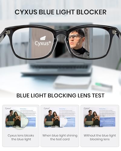 Image of Cyxus Blue Light Glasses for Women Men Stylish Computer Glasses Reduce Eye Strain UV Protection for Screen