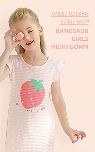 BANGSAUR Girls' Dresses, Cotton Summer Night Sleep Dress, 3-12 Years2