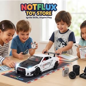 Image of Nissan GTR Model Car 1:24 Scale - Diecast Metal Pull Back Toy Car, Openable Doors, Realistic Sports Car Gift for Kids
