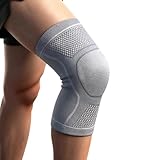 halercay Ginocchiera Stabilizzante di Supporto per Anti-Freddo,Ginocchio Antiscivolo di Compressione,Ginocchiere Calde,Ginocchio da Uomo e Donna,per Sollevamento Pesi e Corsa(L)