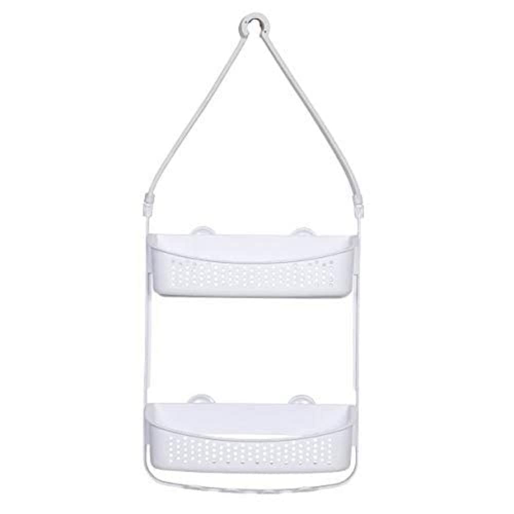 axentia White Plastic Shower Shelf - Large