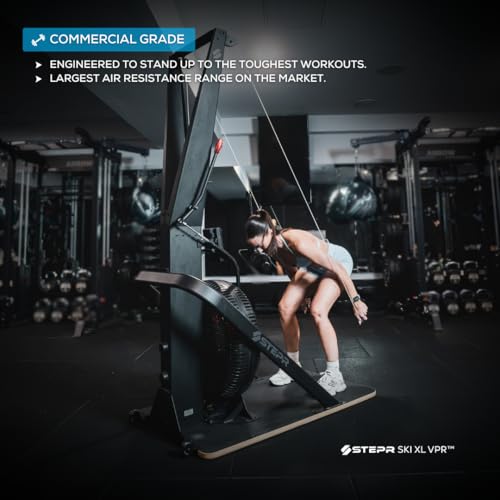 Image of STEPR SKI XL VPR - Ski Erg with Scalable Resistance | Ski Machine with Large Platform, Backlit Console, VPR Technology and Commercial Build
