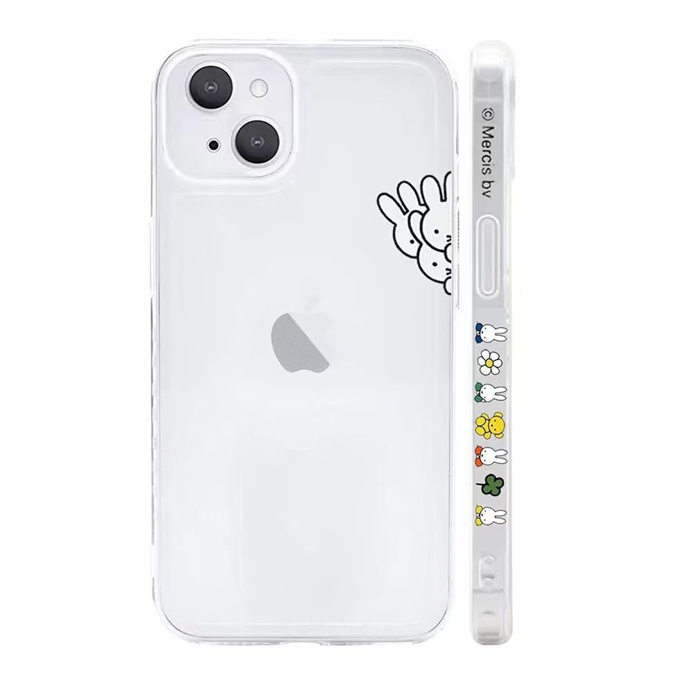 ミッフィー iPhone17Pro 用 ケース クリア 保護カバー かわいい スマホケース ［透明 軽薄型 ワイヤレス充電対応 レンズ保護 ストラップホール付き］ 6.3インチ ケース アイフォン17Pro 対応