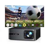 Proyector 4K | 2200 ANSI Brillo | Google TV 14.0 Integrado | Audio Dolby 40W| Proyector FHD 1080P Nativo, Enfoque Automático e IA Calibración, 2+32GB, HDMI 2.1, MEMC HDR10 para Cine en Casa y Exterior