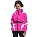 HOTIAN Damen Winterjacke Skijacke Wasserdicht Winddicht Warm Snowboardjacke mit Kapuze Atmungsaktiv Schneejacke Outdoor Kapuzen Windbreaker mit Hüftgürtel Rose M