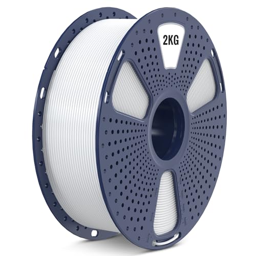 Image of SUNLU 2KG Large Spool PLA Filament, PLA 3D Printer Filament 1.75mm, Big Roll PLA Filament, 2KG Spool (4.4lbs), PLA White