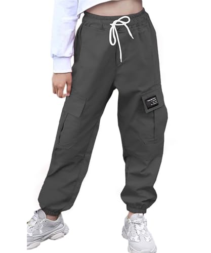Image of AOWKULAE Girls & Women's Casual Cargo Jogger Pants, 6 Years - Women 3XL