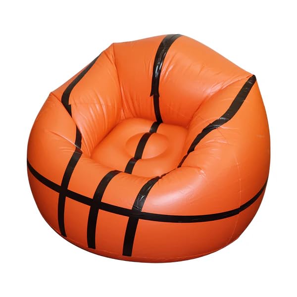 PVC Inflatable Folding Sofa Chair | Cartoon Style Round Bean Bag Air Seat | Portable, Soft, Durable, Indoor Outdoor Lazy Sofa for Adults & Kids-image-29
