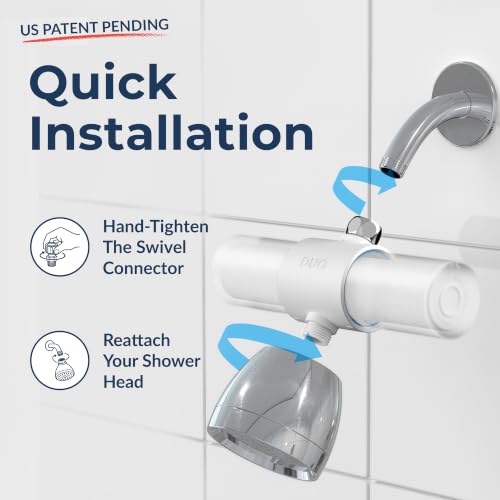 Image of Weddell Duo Shower Filter Replacement Cartridges Full Set + Extra Filters - NSF Certified Shower Filter, Removes Chlorine, PFAS, & Particulates, Clinically Tested For Healthier Skin & Hair (3+1)