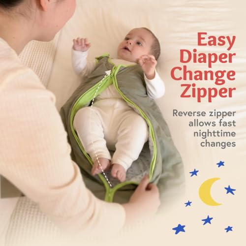 Image of Baby Deedee Sleep Nest Original - Baby Sleep Sack 2.5 TOG 18-36M Dream Blue | Patented shoulder snaps and full-length zipper help make dressing and changes easier for cooler season routines