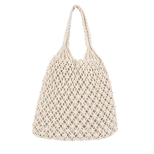 LIOOBO Bolso de punto de ganchillo para el hombro, bolsa de playa,...