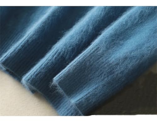 Men's Mink Cashmere Sweaters Solid V-Neck Casual Knit Pullovers Men Long Sleeve Warm Knit Jumper Sweater4