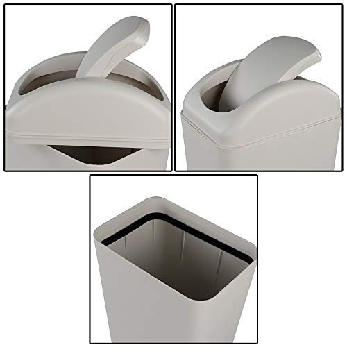 Caneca de basura Plástica Obstnny 14 L Gris miniatura 6