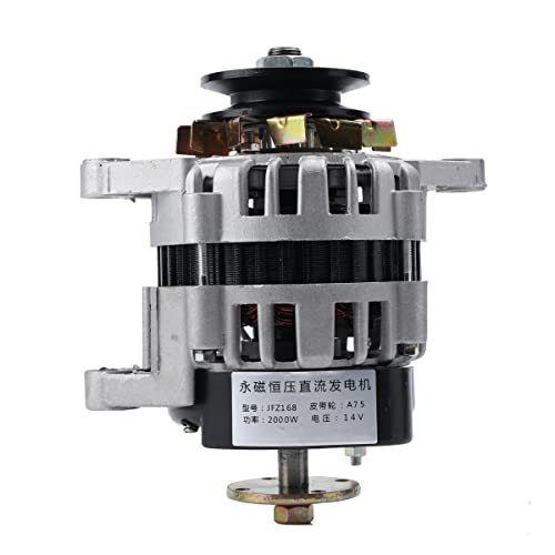 TABODD Generador de motor de imán permanente 14 V, 2000 W, sin escobillas, núcleo de alambre de cobre puro, presión constante, para tractores
