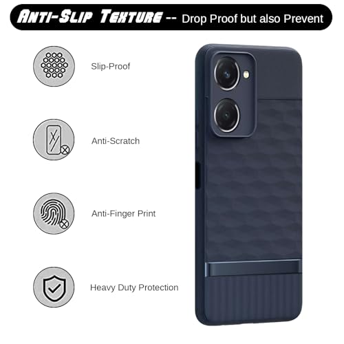 Image of Shockproof Case | Full Camera Protection | TPU Flexible Back Cover for Vivo Y18 4G / Y18e 4G / Y28s 5G / Y28e 5G / Y03 4G / T3 Lite 5G / Z9 Lite 5G (Steel Blue)
