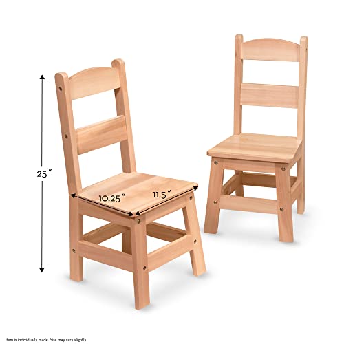 Melissa & Doug Wooden Chairs, Set Of 2 - Blonde Furniture For Playroom - Kids Wooden Chairs, Children's Wooden Playroom Furniture #TOP2