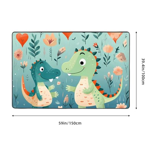 Tapis bébé antidérapant dinosaure absorbant contre sol froid