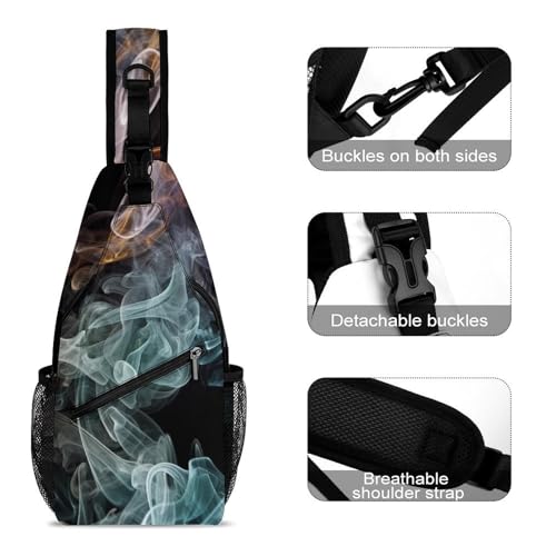 Psychedelic Smoke Sling Bag mochila casual para hombre y mujer miniatura 5