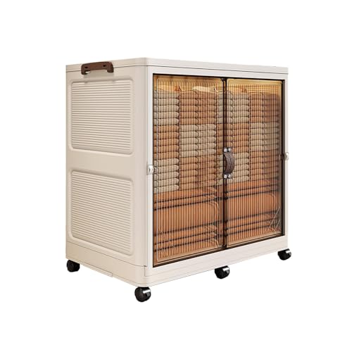 Armario Ropero Pequeño Habitacion para Ropa Resistente Roupeiros para Quarto con Ruedas Fácil de Montar para Dormitorios y Apartamentos(85 * 45 * 74cm)