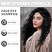 Hair Color Shampoo for Grey Hair Upgraded Formula Herbal Hair Dye Shampoo for Women & Men Moistueizing and Nourish Hair Care Mild and Low Irritation 400ML (BLACK)