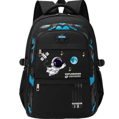 Mochila Escolar Infantil Reforçada Escolar Impermeavel Bolsa Criança Menino (Preto)