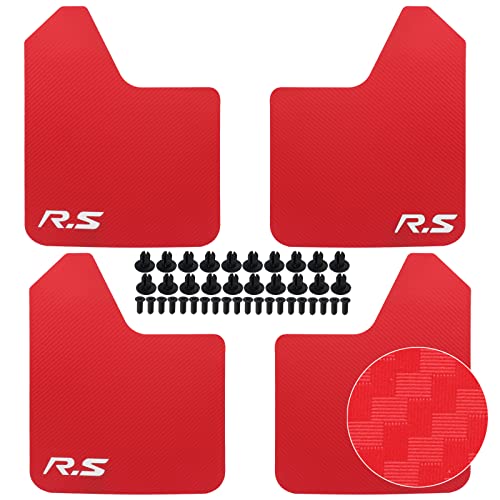 red rally mud flaps - XUKEY 4pcs Red Universal Mudflaps for Car Pickup SUV Van Truck Front Rear Mud Flaps Splash Guards Mudguards with Hardware