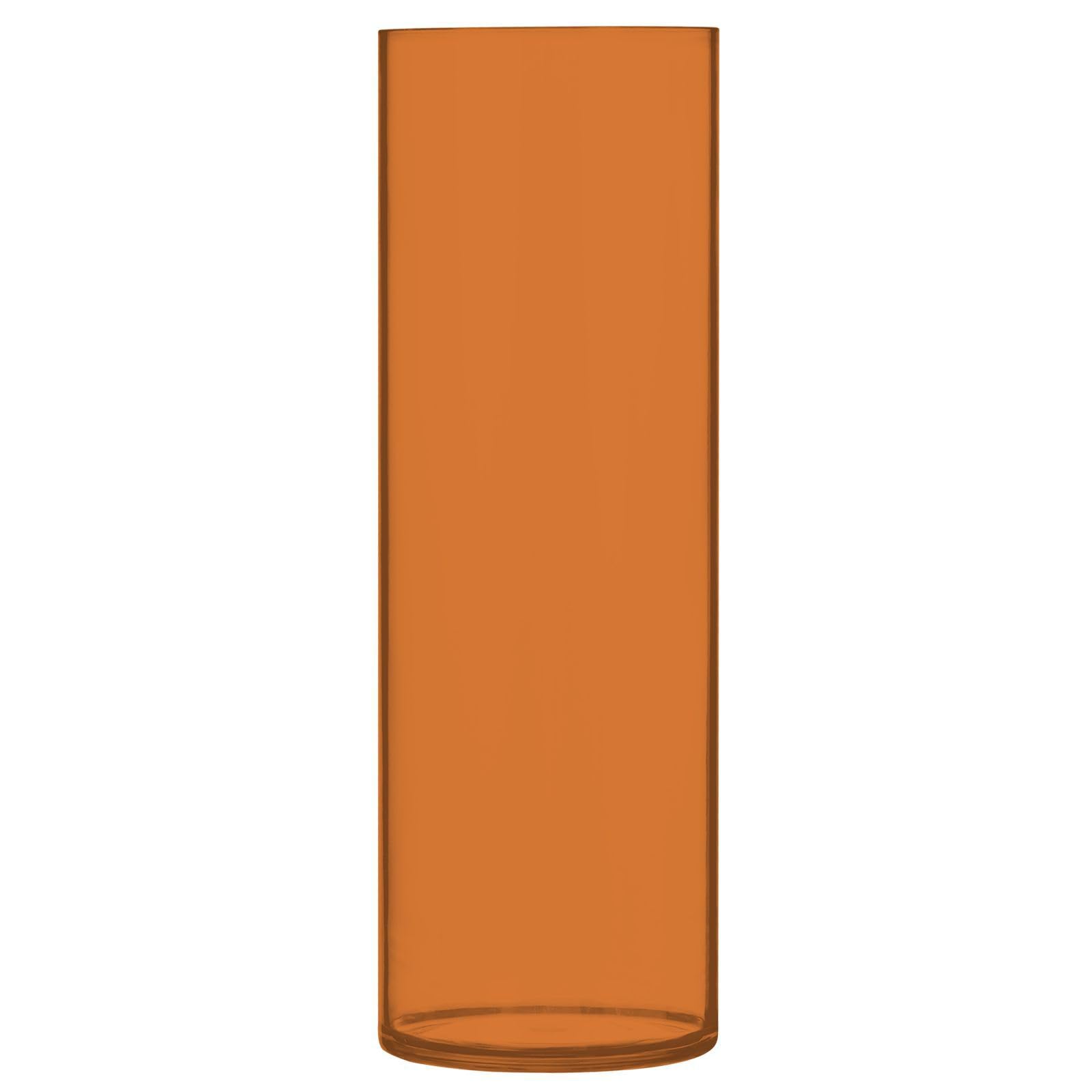 Flower Vase Burnt Orange Skinny Tall Vase Indoor Floor Vases, 3.9" W x 11.8" H