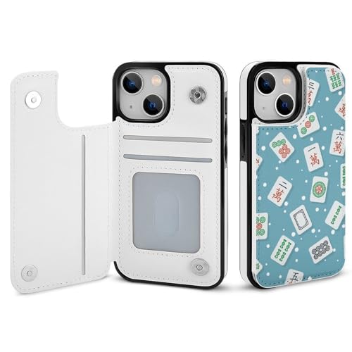 iPhone13ProMax用ケース カバー 手帳型 麻雀 マージャン アイフォン13ProMax用 カード収納 横置きスタンド機能 全面保護 Case