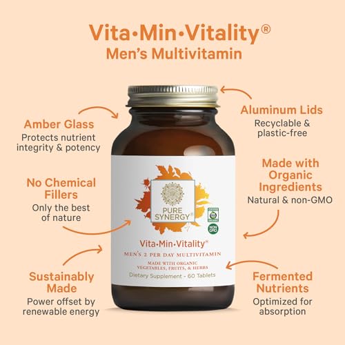 PURE SYNERGY Vita·Min·Vitality Multivitamin for Men (60 Tablets) - Image 3