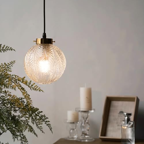 Lámpara colgante de cristal E27 individual para decoración de techos 3