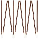 HIAKDOFT 10 pezzi Pennelli Calligrafici Cinesi Medi per Scrittura e Pittura Punte Morbide in Pelo di Lupo Rosso Assorbimento Inchiostro Ottimale Manico Lungo Leggero per Principianti e
