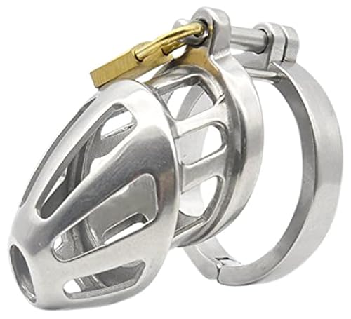 Bondage Masters Male Chastity Device, Max-Secure Cage, Silver