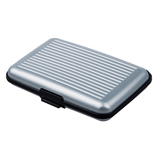 J*myi Puerta Tarjeta crédito Visita Cartera Aluminio rígida Seguridad Plata