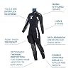 SCUBAPRO Women's NovaScotia Steamer with Hood Wetsuit with 7.5mm Thickness, X-Large Short, Black