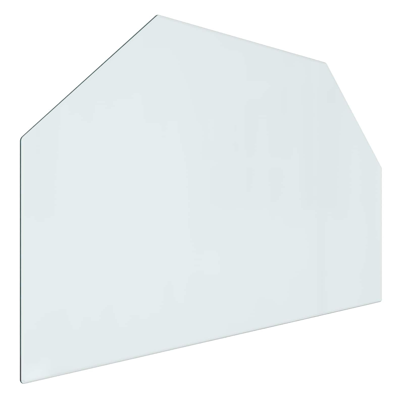 Kaminbodenplatte aus gehärtetem Glas 80 x 50 cm Funkenschutzplatte für Kaminofen Bodenplatte für Parkett und Laminat Hitze- und Funkenbeständig