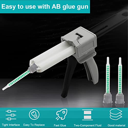 Maotrade 10 Stück Statikmischer Mischdüsen 1:1 Mischrohr Mischerspitzen Mixtülle Kunststoffkleber Mischertülle für 2K-Kleber 2 Komponenten Kleber