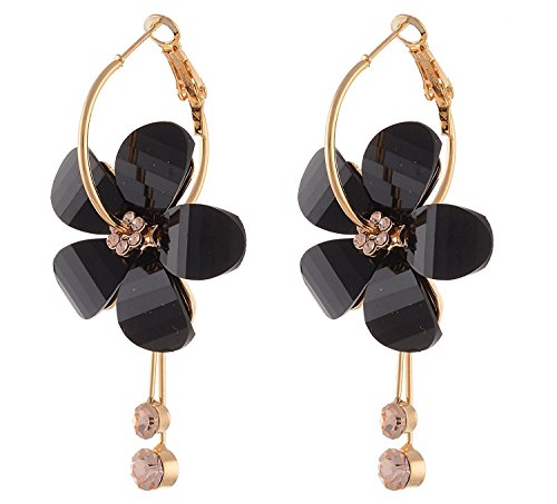 YouBella Fashion Jewelry Designer Party Wear Earrings for Women and Girls (Golden-Black)