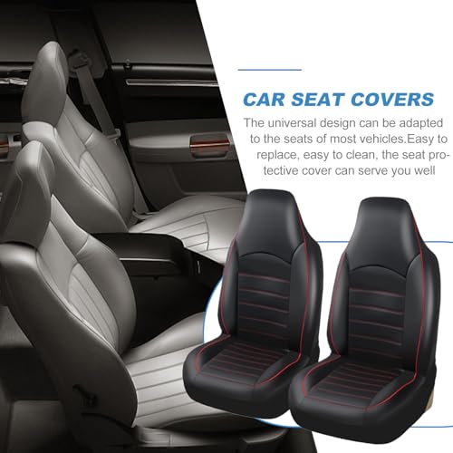 Fundas de asiento de coche de PU con diseño moderno y acabado impermeable de alta gama, 2 uds 3