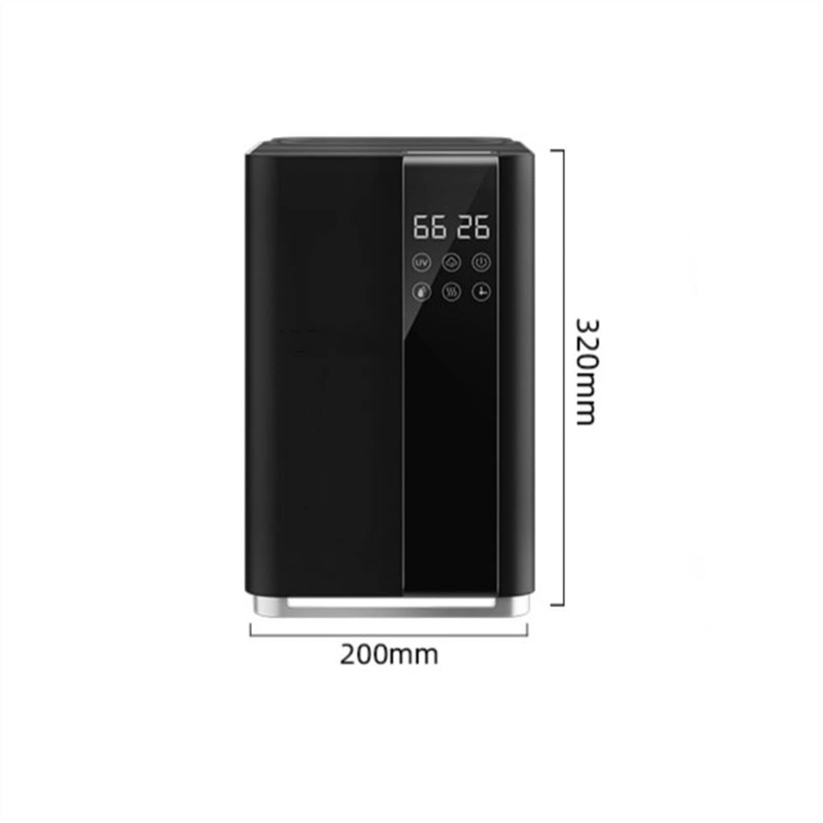Humidificadores de Aire Humidificadores for la habitación grande del dormitorio, 5L Fresco y cálido Top Top Humidificador de tiempo con 3 velocidades Humidistat, apagado automático, negro Silencioso H