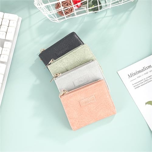 Retro Folding Wallet Art Buckle Coin Purse(Pink)4