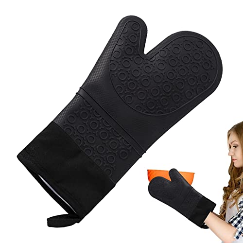 Guantes para parrilla, guantes de silicona antideslizantes, resistentes al calor, impermeables, guantes de cocina para barbacoa al aire libre, cocinar y hornear Youding