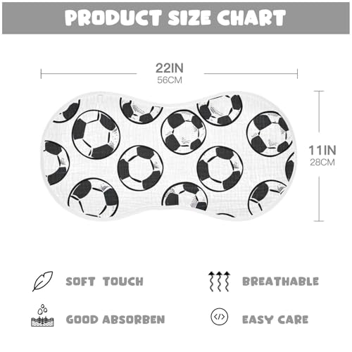 Baby Burp Cloths, Soft Absorbent Burping Cloths for Babies, Cotton Milk Spit Up Rags, Large Size for Newborns, Baby Boys and Girls (Soccer Ball)4