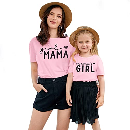 Mommy and Me Matching Shirt Mama Girl Matching Tee Mom and Daughter Tshirt Heart Graphic Family Matching Set Clothes3