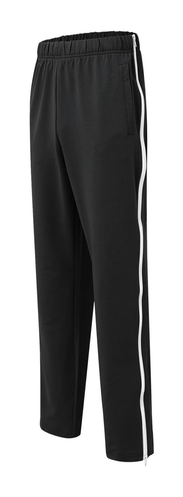 ASIYAN Pantalon De Jogging For Homme, Pantalon De Survêtement Ample M-3XL, Pantalon De Sport Avec Fermeture Éclair Sur La Jambe, Pantalon D'entraînement, Pantalon En Tissu À Jambe Ouverte(Apricot,L