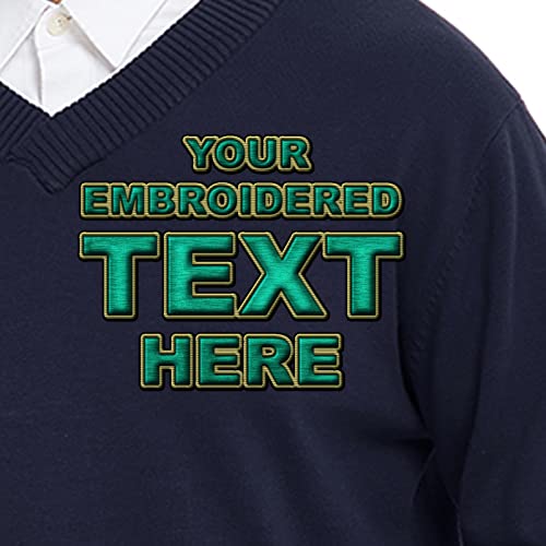 TopTie Custom Embroidered Sweater Monogrammed Men's Long Sleeve V-Neck Pullover2