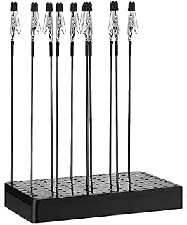 Spray Paint Clamps, Airbrush Holder Clamp, Model Making Tool, Painting Stand Base and 10 Pcs Alligator Clip Holder Stand for Hobby (Black)